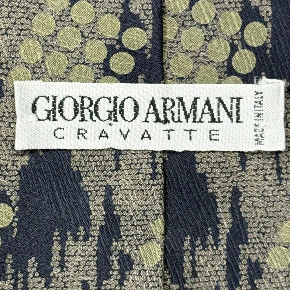 Giorgio Armani Cravatte Silk Necktie Mens 57.5x3.5 Blue Abstract Tie Italy‎